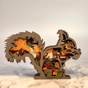 3d wooden animal ornaments